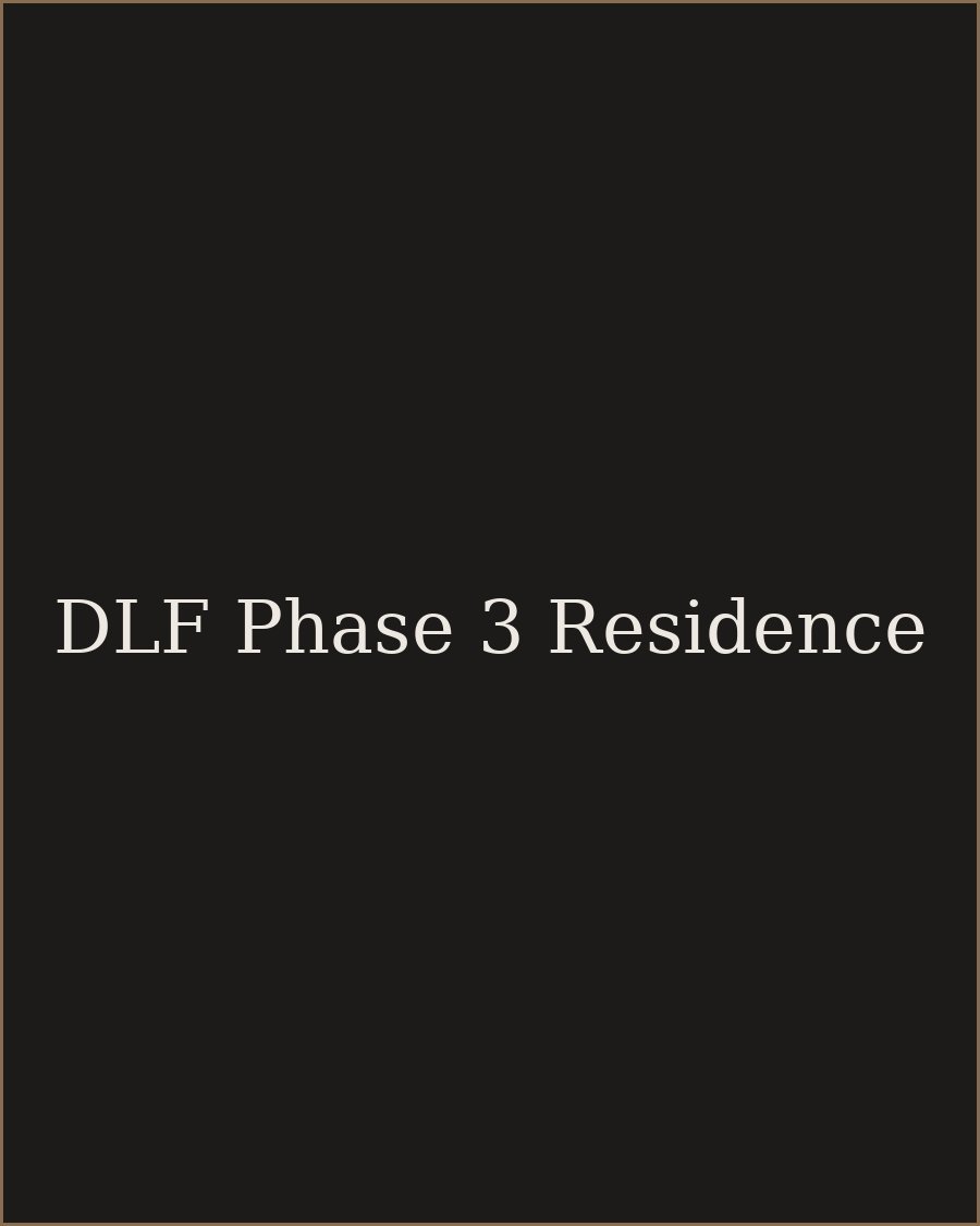 Living room interior with wood paneling and warm lighting, DLF Phase 3 residence